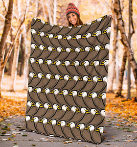 Eagle Pattern Print Design 02 Premium Blanket