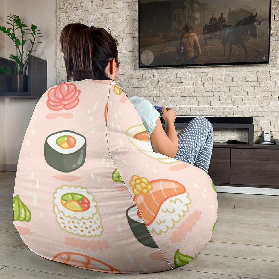 Sushi Pattern Background Bean Bag Cover