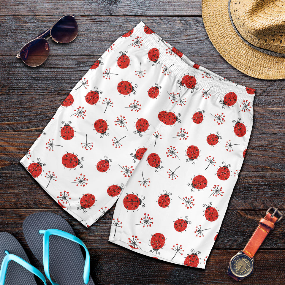 Ladybug Pattern Print Design 04 Men Shorts