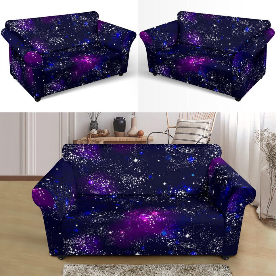 Space Galaxy Pattern Loveseat Couch Slipcover