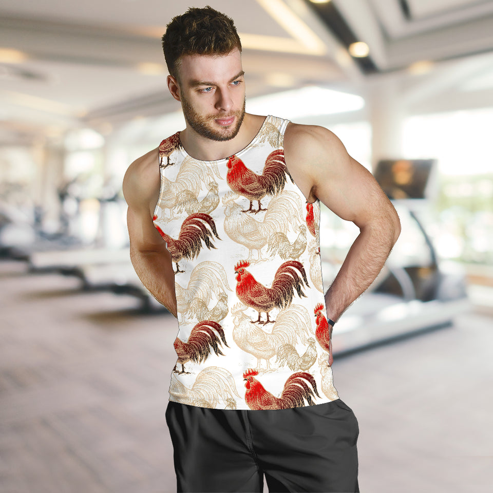 Rooster Chicken Pattern Men Tank Top