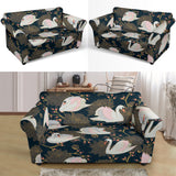 Swan Pattern Loveseat Couch Slipcover