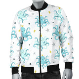 Octopus Blue Pattern Men Bomber Jacket