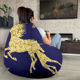 Unicorn Gold Pattern Bean Bag Cover