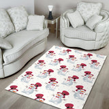 Cute Snowman Pattern Area Rug