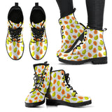 Papaya Pattern Theme Leather Boots