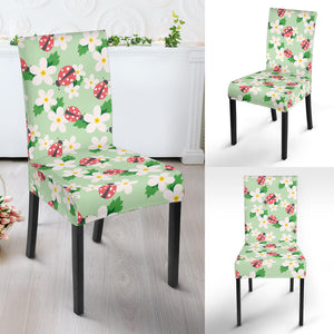 Ladybug Pattern Print Design 05 Dining Chair Slipcover