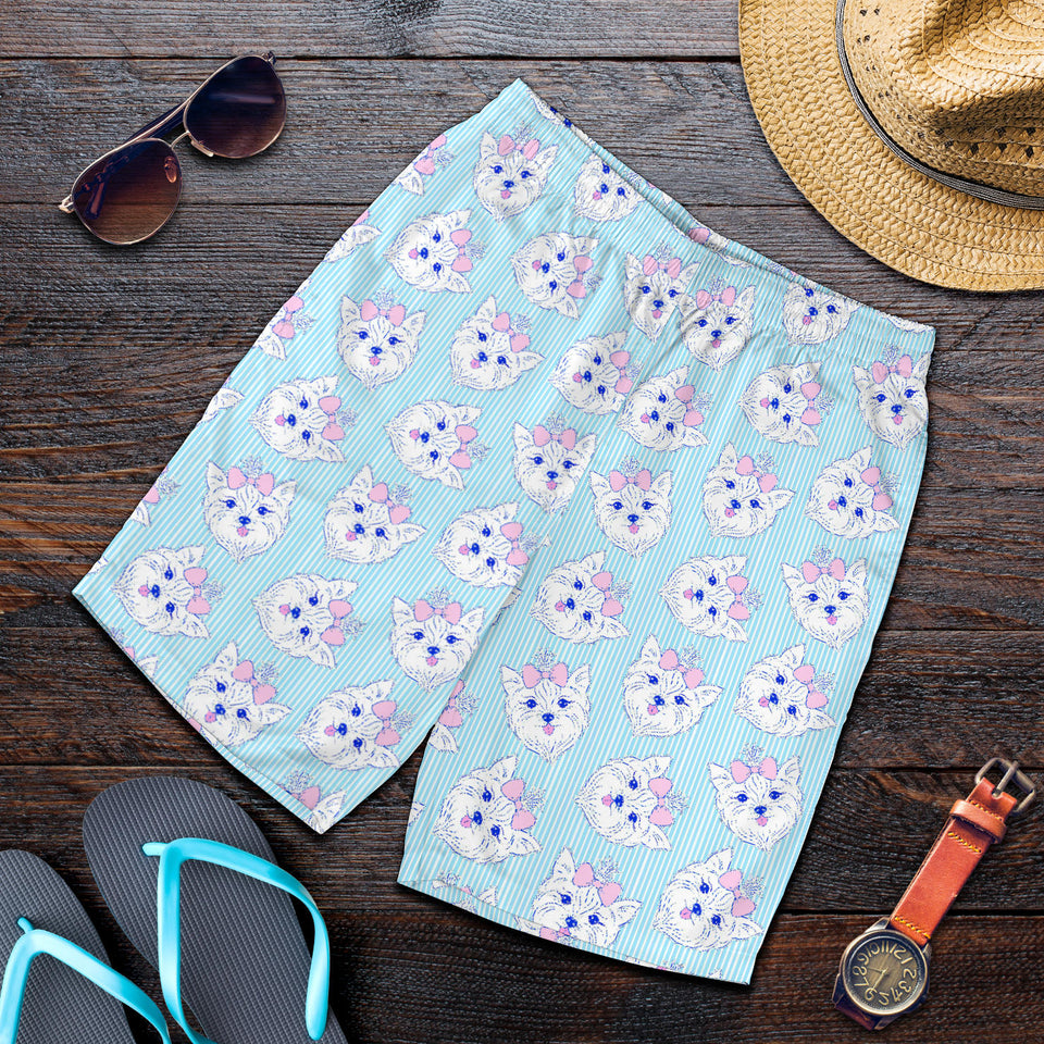 Yorkshire Terrier Pattern Print Design 01 Men Shorts