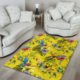 Colorful Parrot Pattern Area Rug