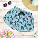 Swallow Pattern Print Design 01 Women Shorts