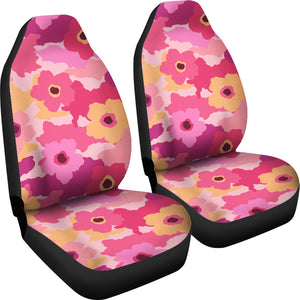 Pink Camo Camouflage Flower Pattern Universal Fit Car Seat Covers