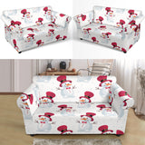 Cute Snowman Pattern Loveseat Couch Slipcover