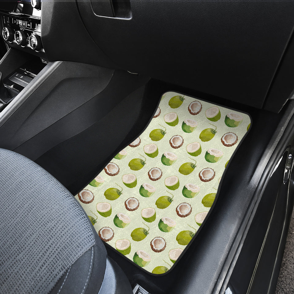 Coconut Pattern Print Design 04 Front Car Mats