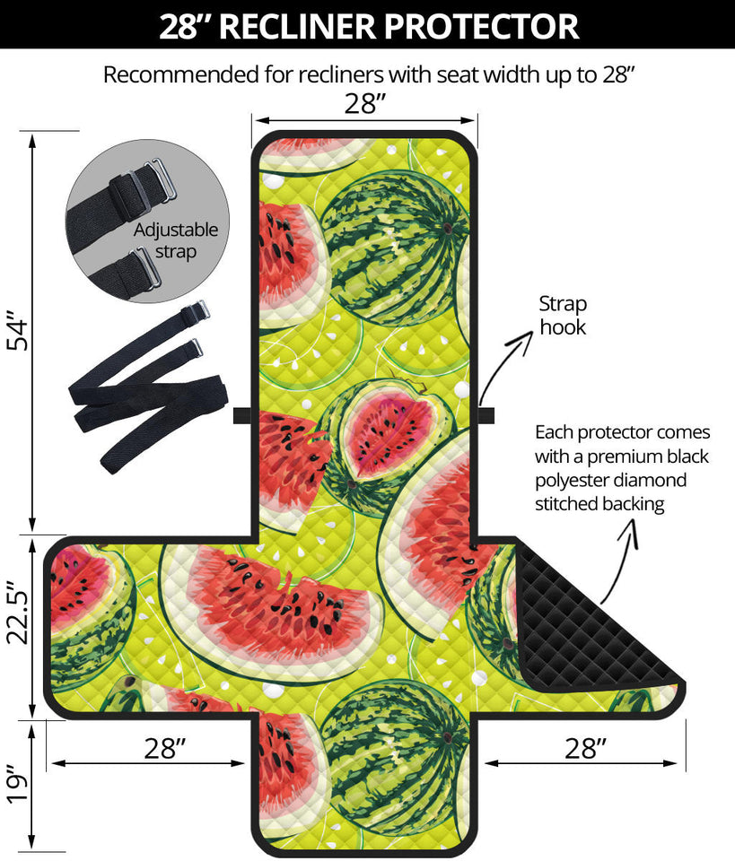 Watermelon Theme Pattern Recliner Cover Protector