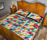 Rainbow Geometric Pattern Quilt Bed Set