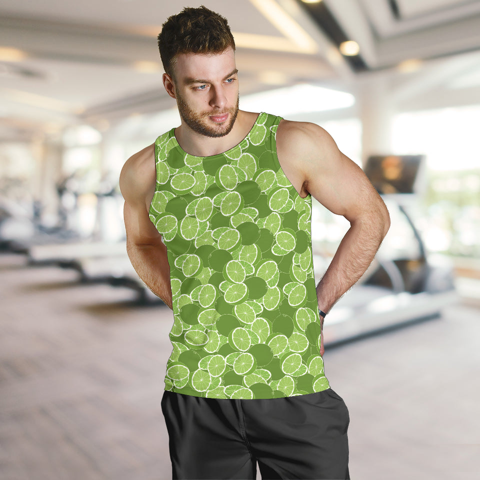 Lime Pattern Background Men Tank Top