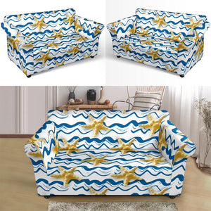 Starfish Pattern Loveseat Couch Slipcover