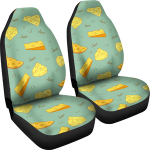 Cheese Pattern Background Universal Fit Car Seat Covers