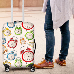 Colorful Clock Pattern Luggage Covers