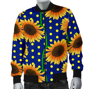 Sunflower Pokka Dot Pattern Men Bomber Jacket