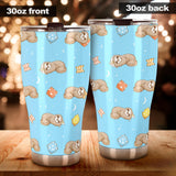 Sleep Sloth Pattern Tumbler