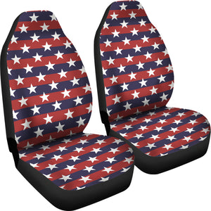 USA Star Pattern Background Universal Fit Car Seat Covers