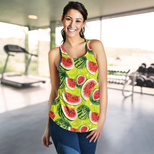 Watermelon Theme Pattern Women Racerback Tank Top