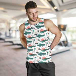 Whale Jelly Fish Pattern  Men Tank Top