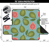 Guava Pattern Green Background Sofa Cover Protector