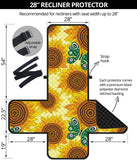 Sunflower Butterfly Pattern Recliner Cover Protector