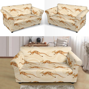 Kangaroo Aboriginal Pattern Background Loveseat Couch Slipcover