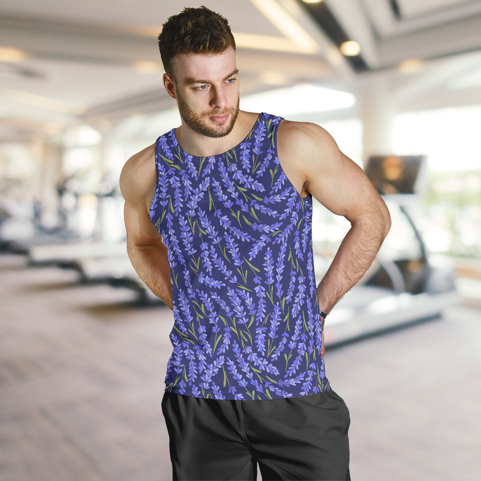 Lavender Theme Pattern Men Tank Top