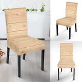 Wood Printed Pattern Print Design 05 Dining Chair Slipcover