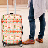 Llama Cactus Pattern background Luggage Covers