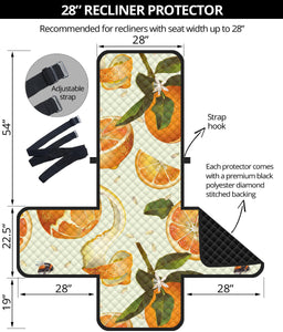 Orange Pattern Recliner Cover Protector