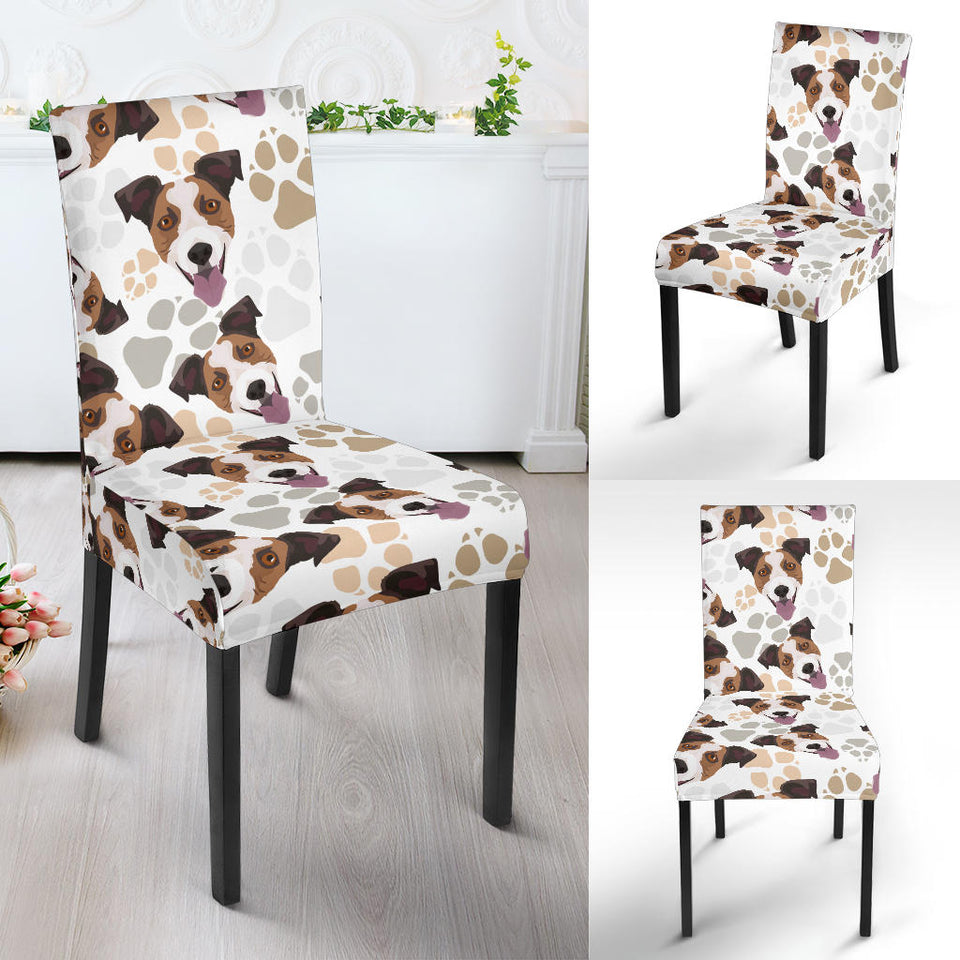 Jack Russel Pattern Print Design 05 Dining Chair Slipcover