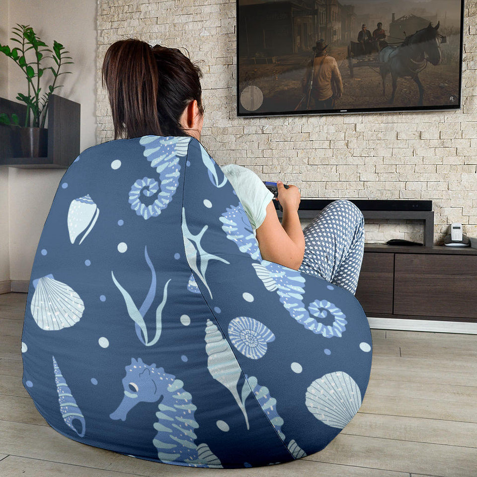 Seahorse Shell Pattern Bean Bag Cover