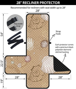 Shell Pattern Sand Recliner Cover Protector