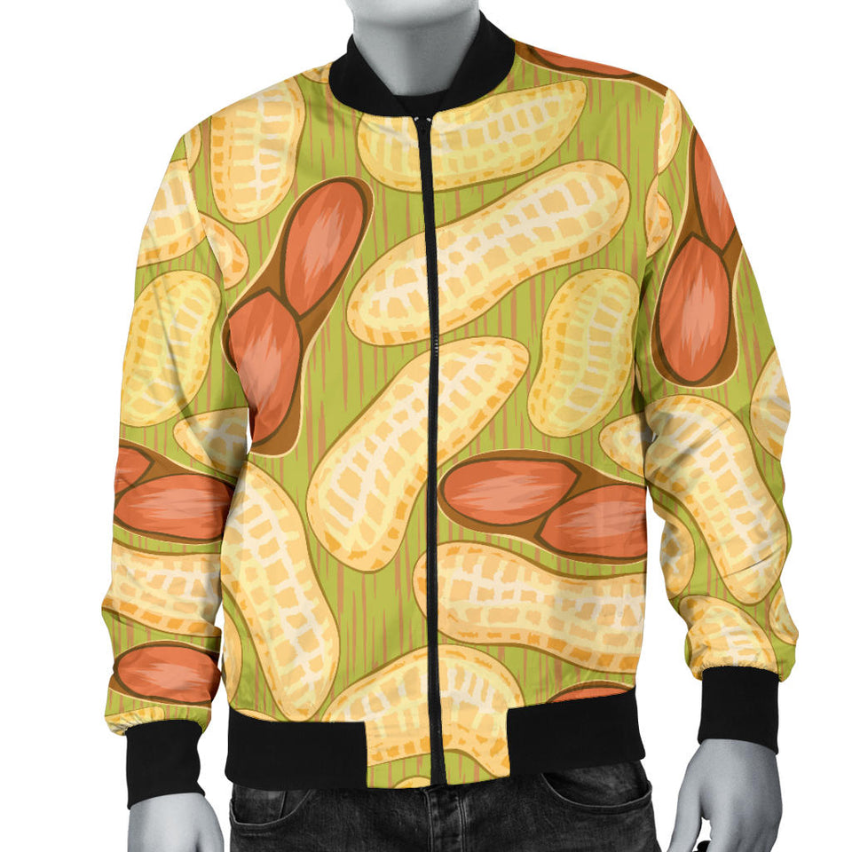 Peanut Pattern Theme Men Bomber Jacket