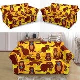 Otter Pattern Loveseat Couch Slipcover