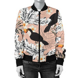 Toucan Theme Pattern Women Bomber Jacket