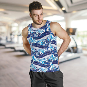 Whale Starfish Pattern Men Tank Top