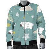 Sheep Sweet Dream Pattern Men Bomber Jacket