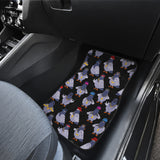 Pigeon Pattern Print Design 04 Front and Back Car Mats