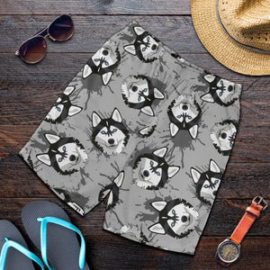 Siberian Husky Pattern Theme Men Shorts