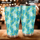 Rabbit Flower Theme Pattern Tumbler