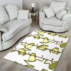 Frog drunk Pattern Area Rug