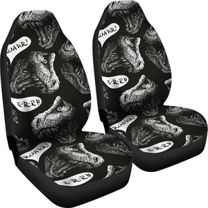 Dinosaur T-rex Head Pattern Universal Fit Car Seat Covers