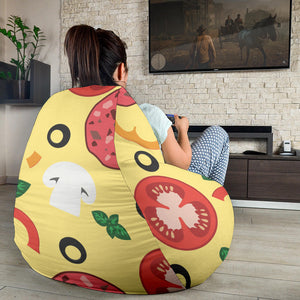 Pizza Tomato Salami Texture Pattern Bean Bag Cover