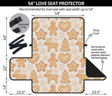 Christmas Ginger Cookie Pattern Loveseat Couch Cover Protector